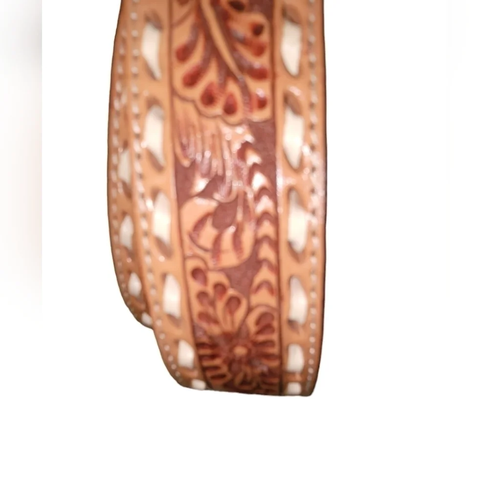 Kids 100% Genuine Leather Hand Tooled Belt